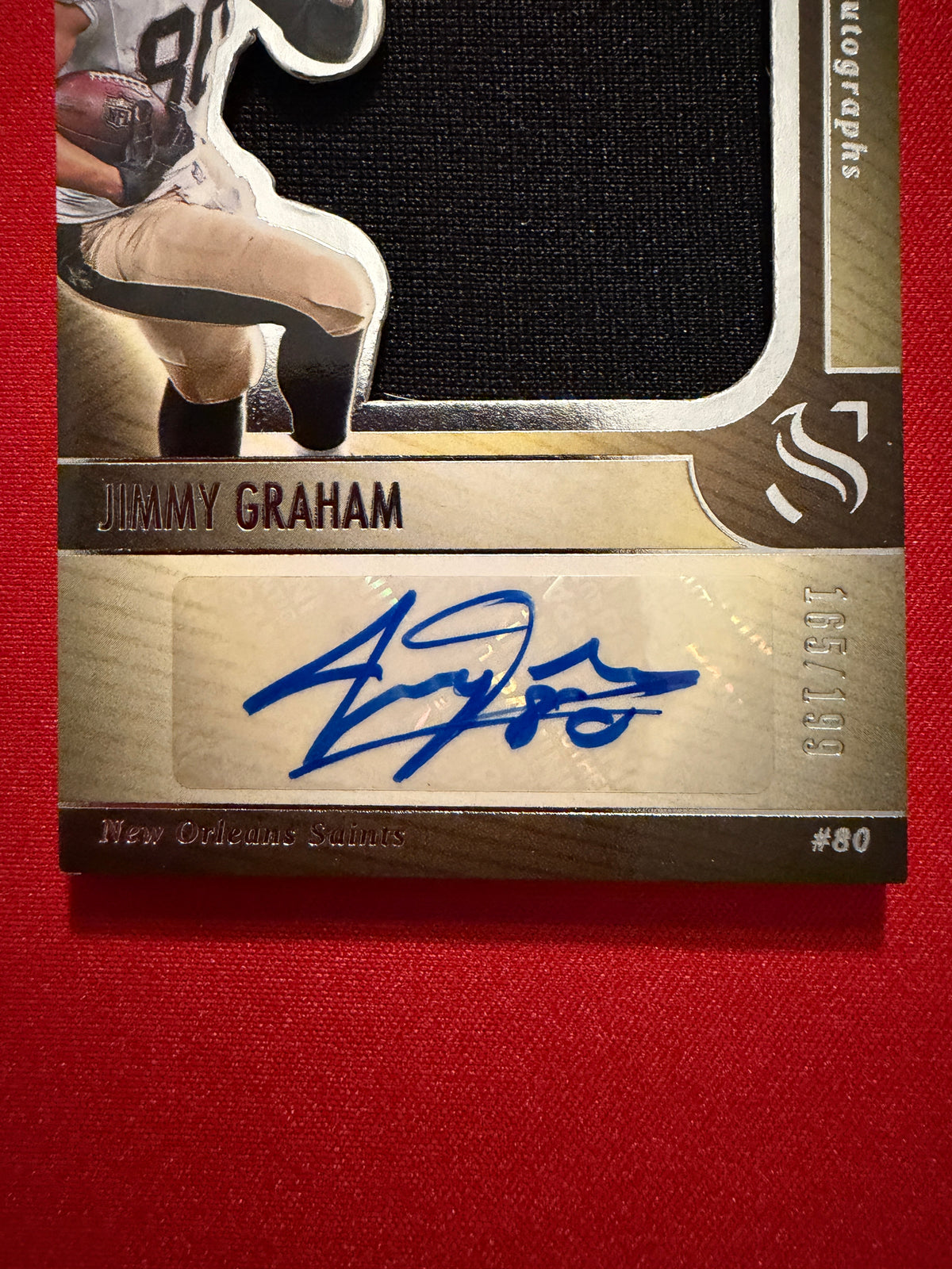 Jimmy Graham 2025 Panini Silhouette Autographs Jumbo Swatch /199 SA-JGM
