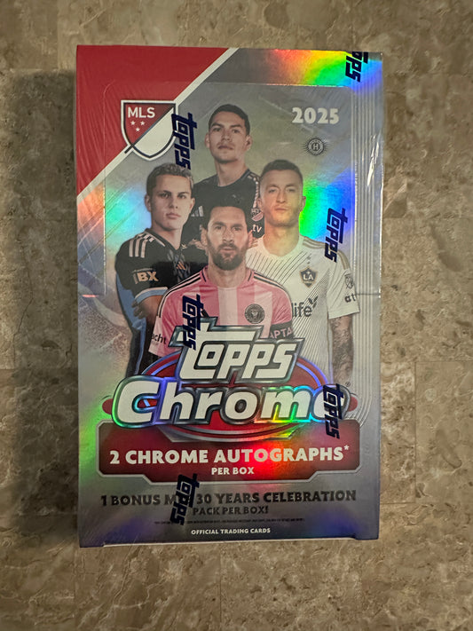 2025 Topps Chrome MLS Hobby Box - In Hand, Sealed