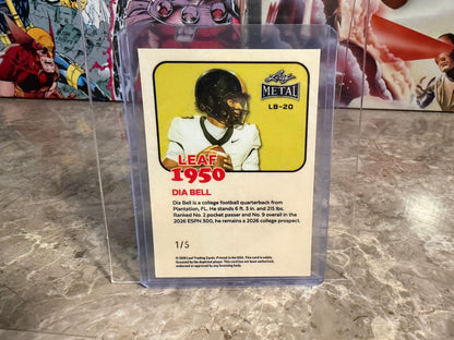 2026 Leaf Metal Football Dia Bell 1950 Blue Crystal 1/5