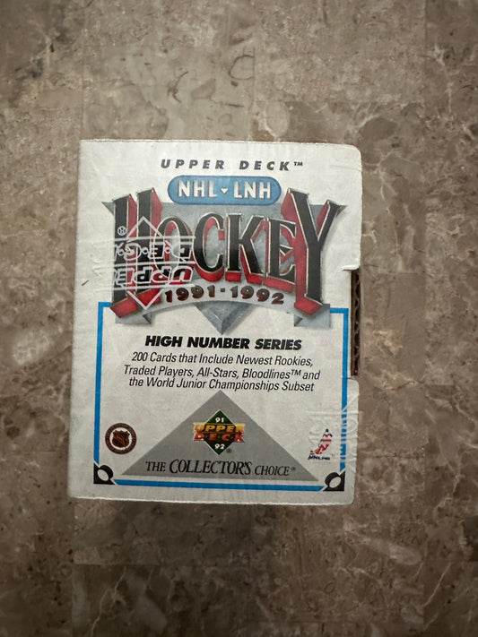 1991-1992 Upper Deck Hockey High Number Series Box - Sealed