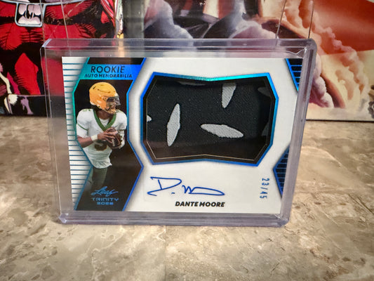 2026 Leaf Trinity Football Dante Moore Rookie Auto Memorabilia /45