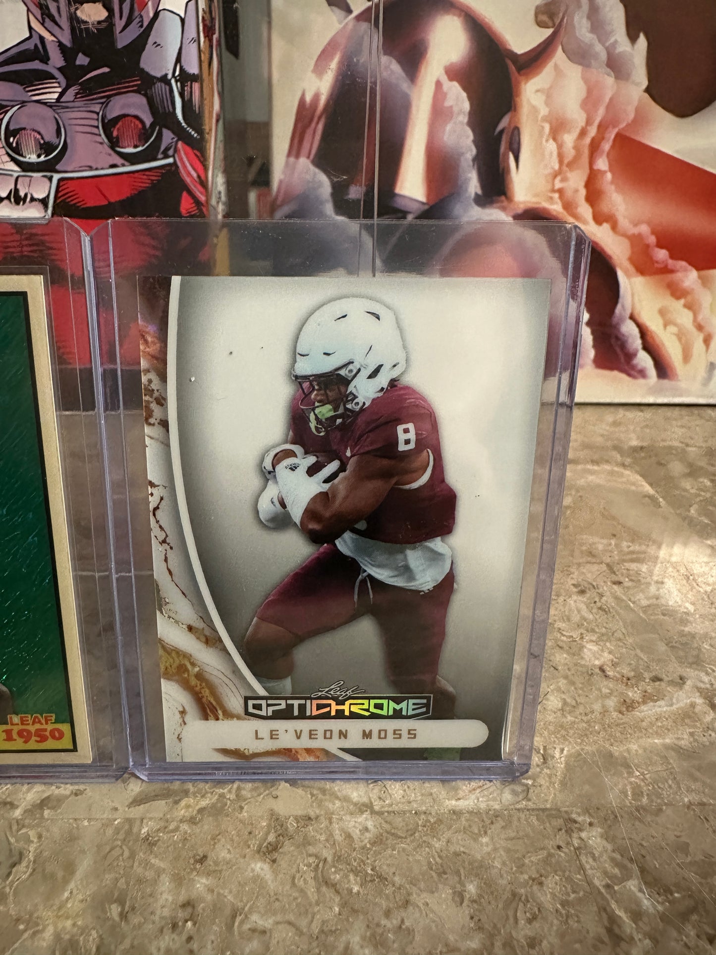 2026 Leaf Optichrome Le'Veon Moss White Prismatic 1/1 & Metal Green Shimmer /3 Lot
