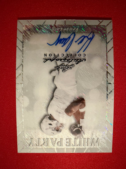 Kewan Lacy 2026 Leaf Autograph Collection Football White Party Shimmer /4