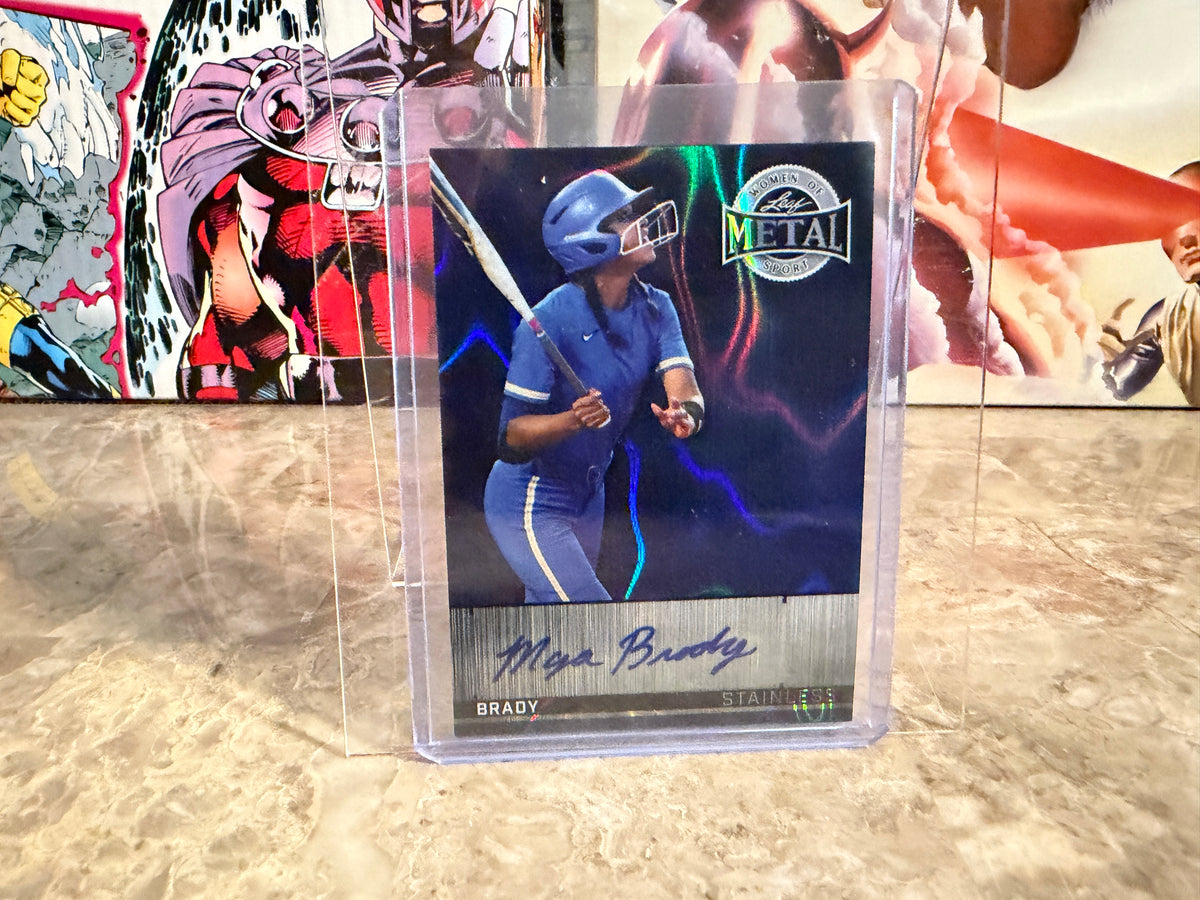 Maya Brady 2026 Leaf Women of Sport Stainless Auto Blue Lava Color Match 1/1