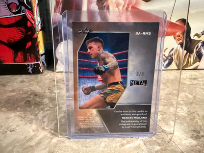 Renato Money Moicano 2026 Leaf Metal Ring Kings Base Auto Platinum Prismatic 8/8 Bookend