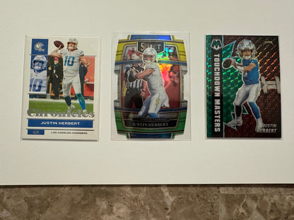 2021 Justin Herbert Card Lot - Die-Cut/Mosaic (2021 Panini)
