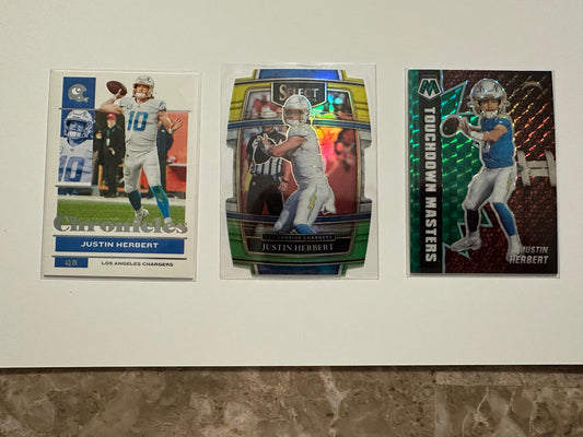 2021 Justin Herbert Card Lot - Die-Cut/Mosaic (2021 Panini)