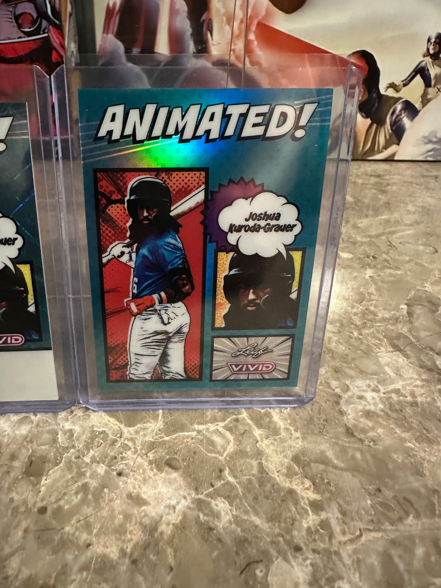Joshua Kuroda-Grauer 2026 Leaf Vivid Two-Card Teal Animated Lot