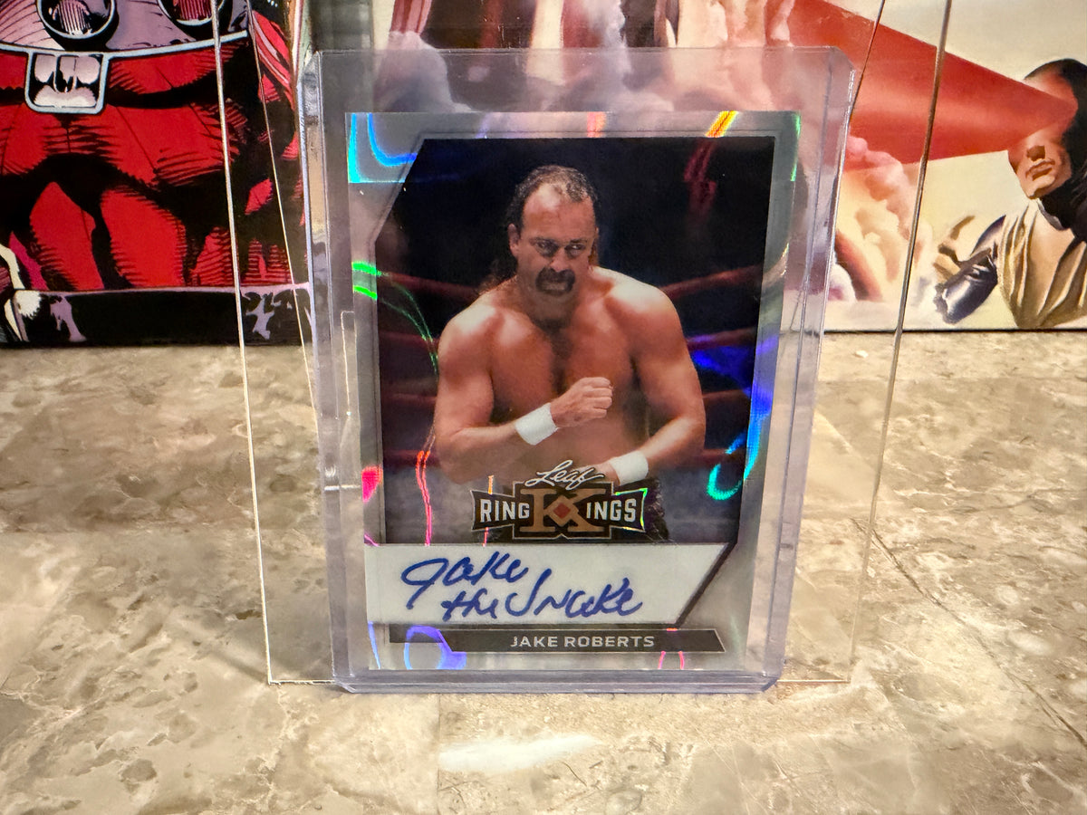 Jake The Snake Roberts 2026 Leaf Metal Ring Kings Base Auto Silver /10