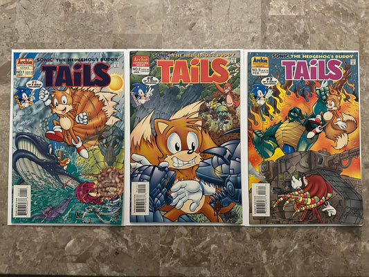 Tails #1-3 Full Set Mid to High Grade (Archie 1995)