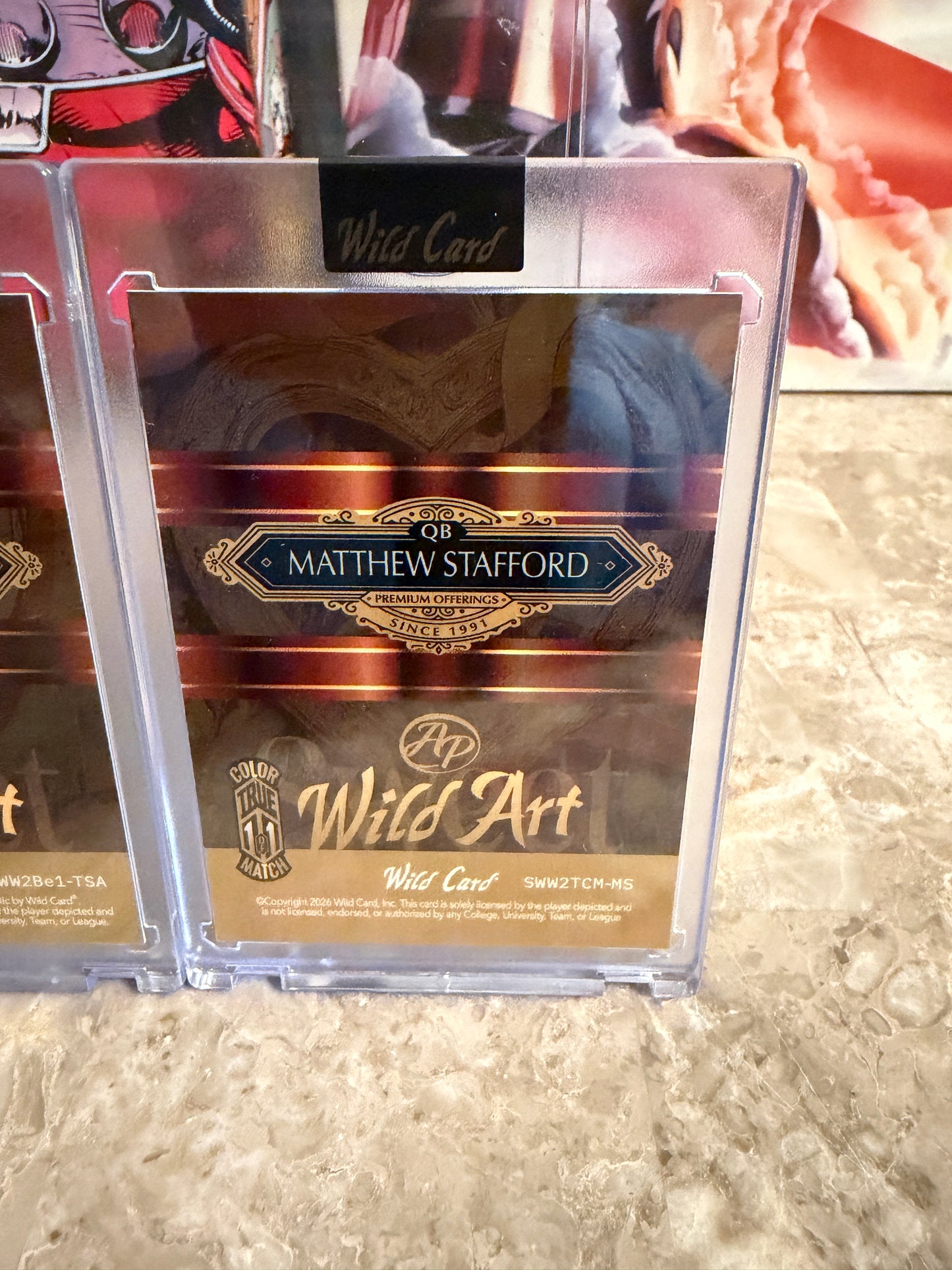 2026 Wild Card Wild Art Lot: Matthew Stafford 1/1 Color Match & Ty Simpson Auto