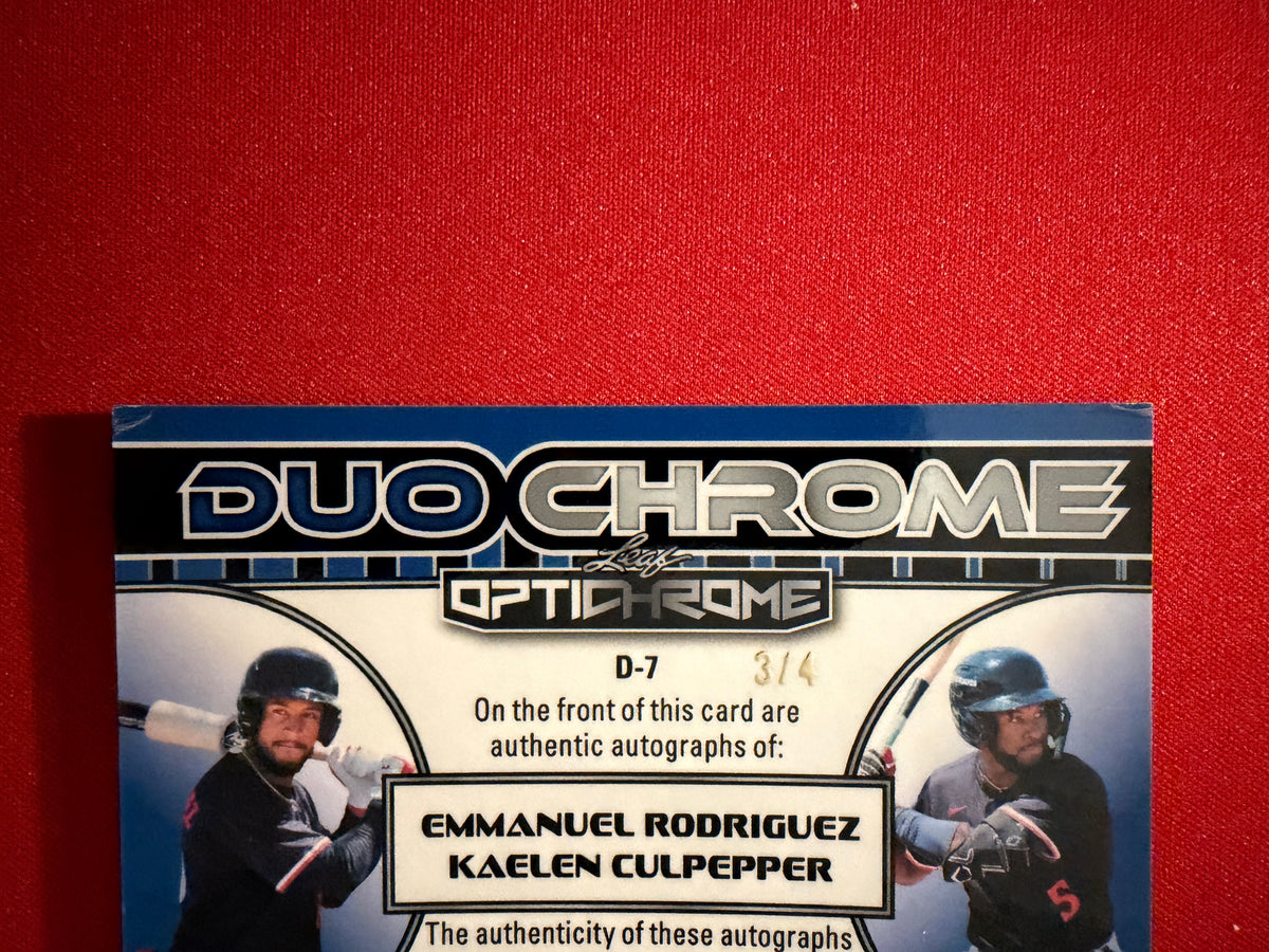 Kaelen Culpepper Rodriguez 2025 Leaf Optichrome Duochrome Auto /4 Twins