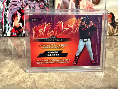 Rintaro Sasaki 2026 Leaf Electrum Baseball Flash Auto Tie-Dye /8