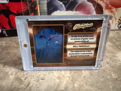 Bill Parcells 2026 Leaf City of Champions Materials 3 Game-Used Patch Silver /30