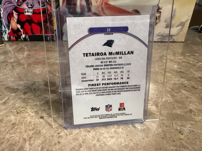 2025 Topps Finest Football Tetairoa McMillan Common Purple /250 #23