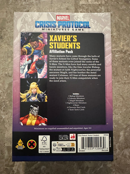 Marvel Crisis Protocol: Xavier’s Students Affiliation Pack