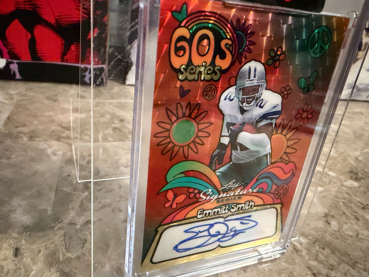Emmitt Smith 2026 Leaf Signature Series 60s Auto Red Flood Super Prismatic 1/1