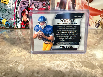 Ryan Montgomery 2026 Leaf Trinity Rookie Auto Mem Metal Multicolor Patch /15