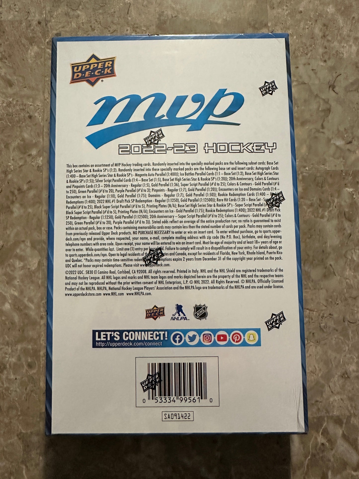 2022-2023 Upper Deck Hockey Hobby Box - Factory Sealed