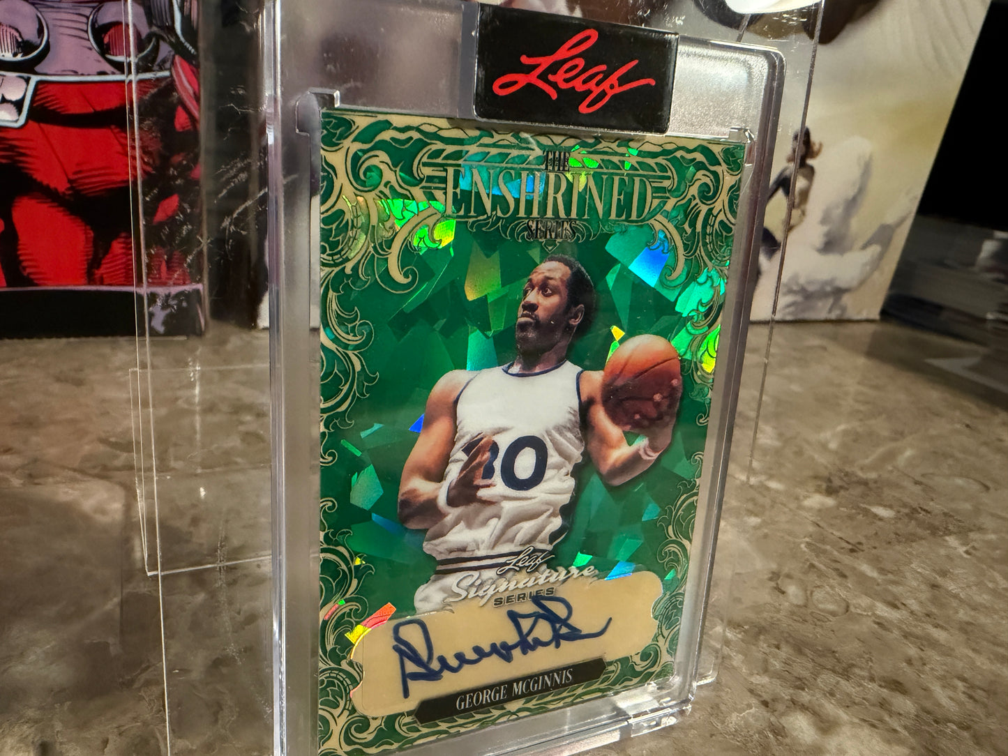 George McGinnis 2026 Leaf Signature Series Enshrined Auto Green Crystal 1/1