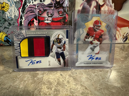 Kaden Prather AUTO LOT 2025 Leaf Trinity PATCH /45 & Clear Acetate /7