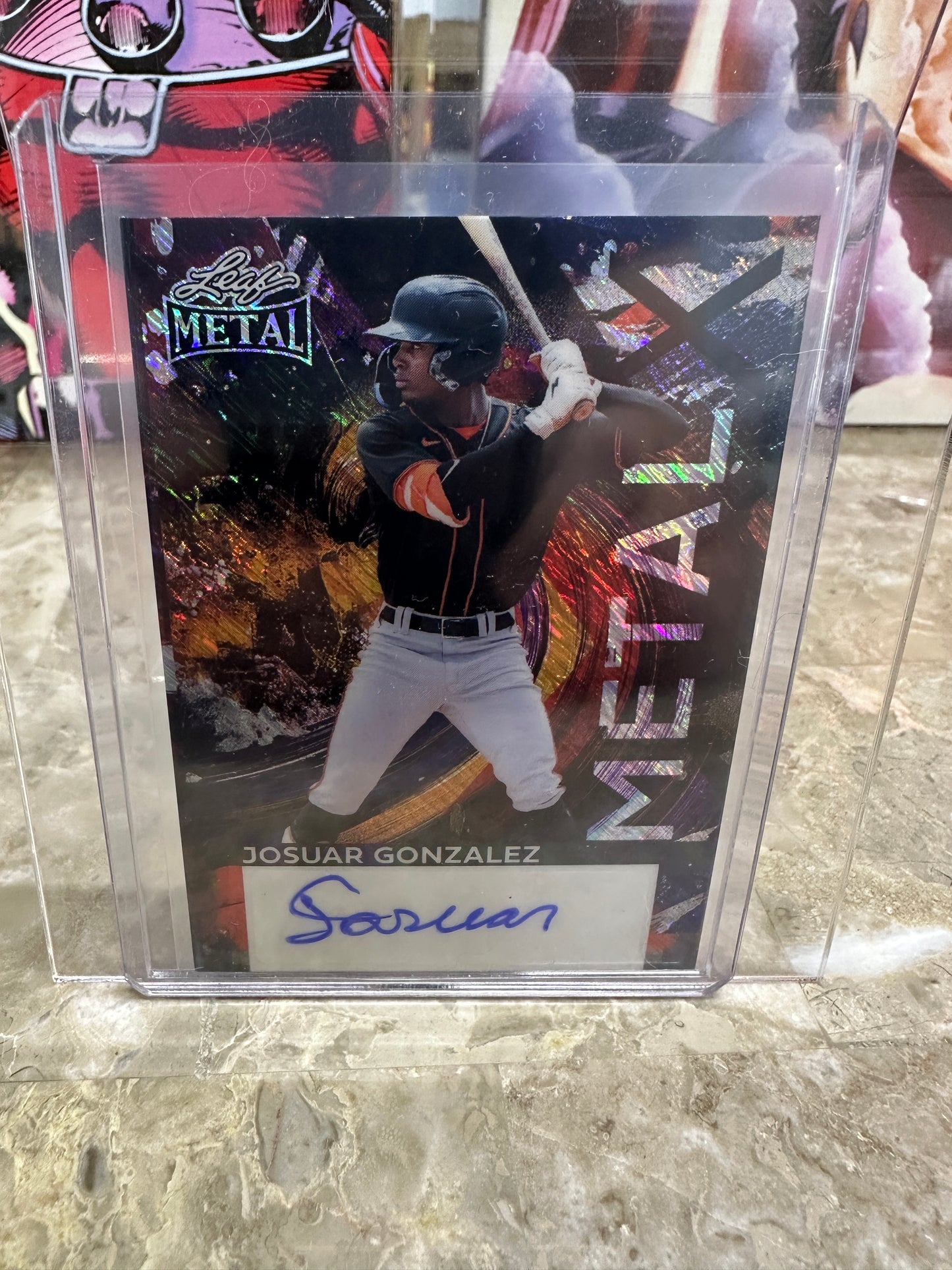 2026 Leaf Metal Baseball Josuar Gonzalez Metal X Auto 1/1