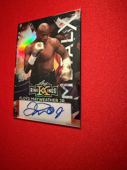 Floyd Mayweather Jr. 2026 Leaf Metal Ring Kings Metal X Auto Silver 1/1