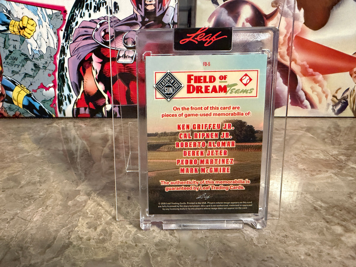 2026 Leaf Seasons In the Sun Field of Dream Teams 6-Swatch Griffey Jeter Ripken