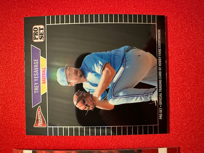 Trey Yesavage 2026 Pro Set Metal 1/1 Red Lazer AUTO & 1989 Mini Black /2 Lot - Blue Jays