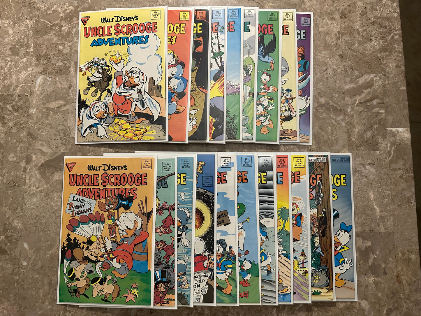 Uncle Scrooge Adventures #1-21 Higher Grade (Gladstone 1987)
