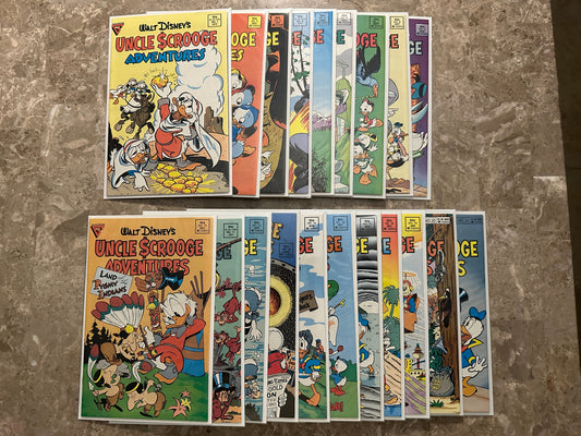 Uncle Scrooge Adventures #1-21 Higher Grade (Gladstone 1987)