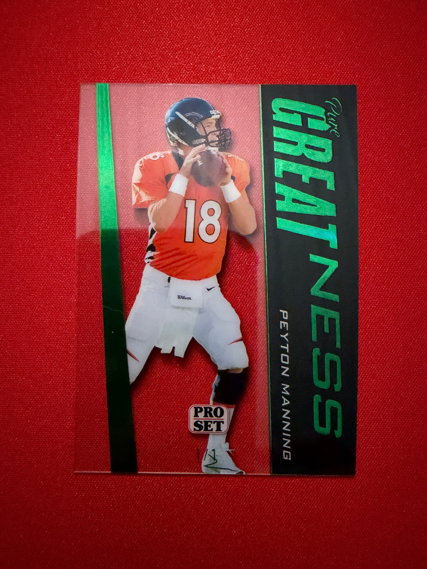 2026 Leaf Pro Set Metal Football Pure Greatness Acetate Clear Green 1/1