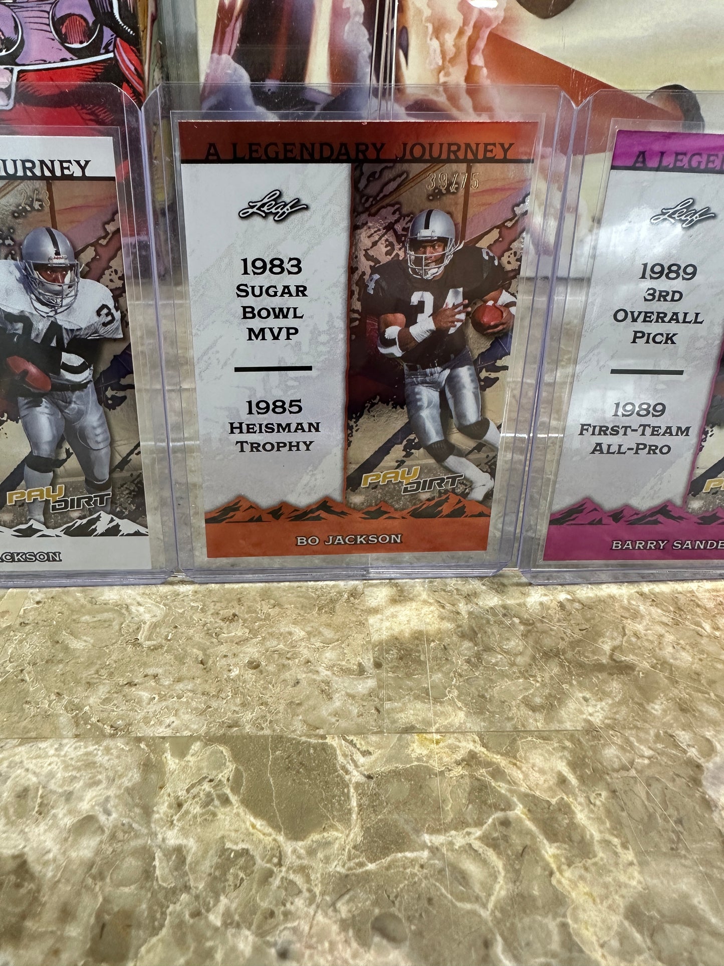 BO JACKSON & BARRY SANDERS 2026 Paydirt Legendary Journey Lot - /3, /30, /75