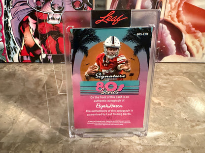 Elijah Haven 2026 Leaf Signature Series 80s Series Auto Pink 1/1