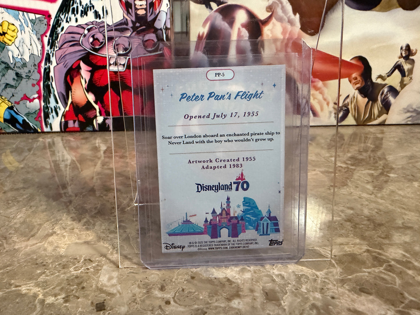2025 Topps Disneyland Peter Pan’s Flight Acetate Clear /55 PP-5