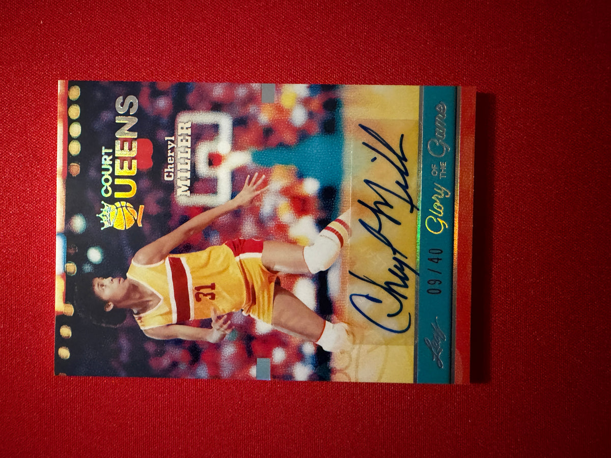 Cheryl Miller 2025 Leaf Glory of the Game Basketball Court Queens Auto /40