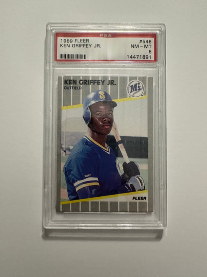 Ken Griffey Jr. #548 PSA Graded NM-MT 8 (1989 Fleer)