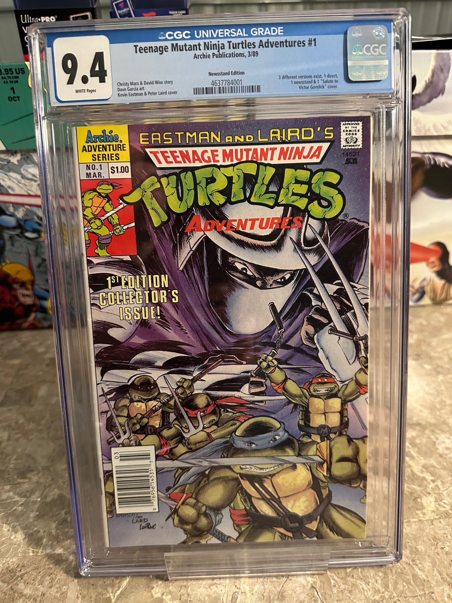 Teenage Mutant Ninja Turtles Adventures #1 Newsstand CGC 9.4 (1989) - New Case