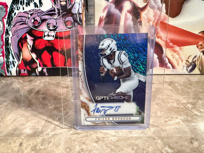 2026 Leaf Optichrome Football Faizon Brandon Base Auto Blue Color Match /5