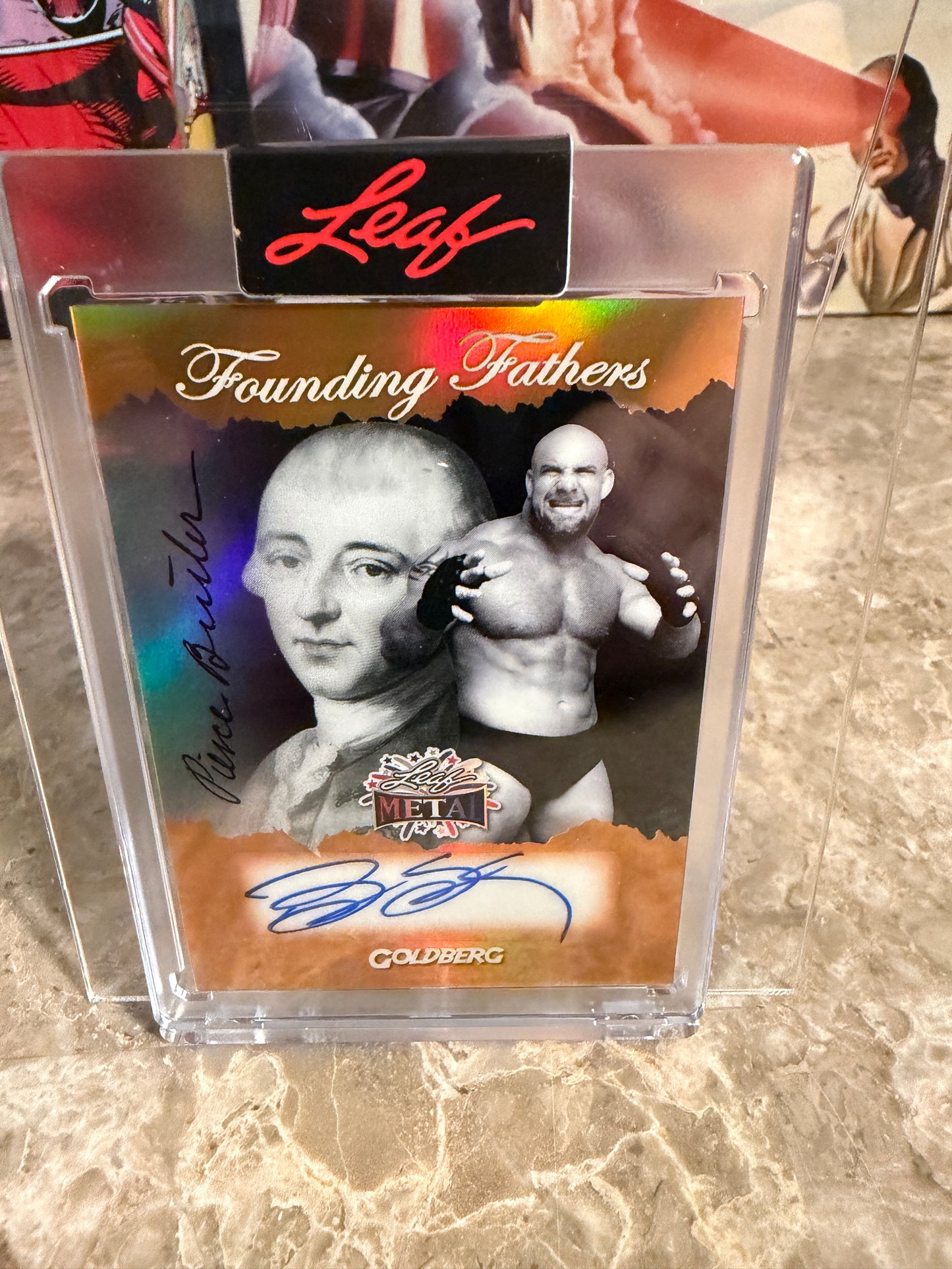 2026 Leaf Metal Independence Day Founding Fathers Gold Goldberg 1/1