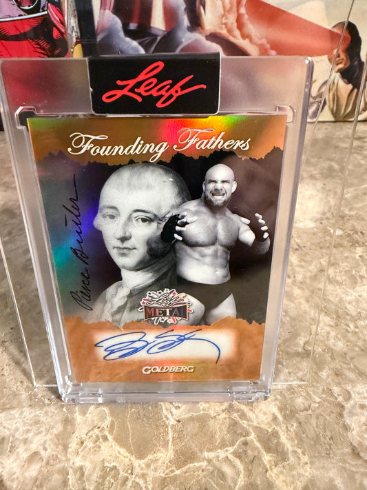 2026 Leaf Metal Independence Day Founding Fathers Gold Goldberg 1/1