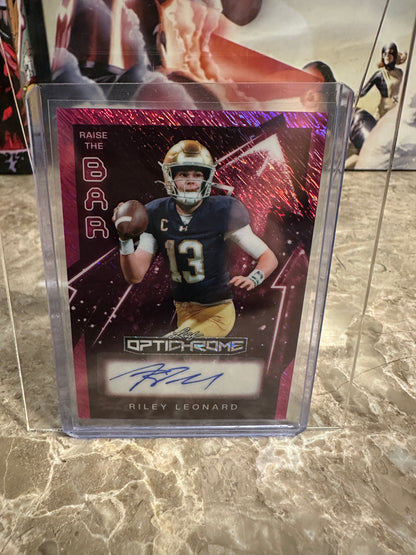 2026 Leaf Optichrome Raise the Bar Pink Shimmer Riley Leonard Auto 5/6