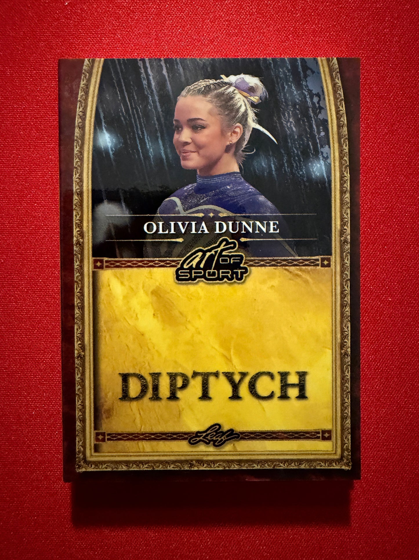2026 Leaf Art of Sport Olivia Livvy Dunne Diptych Auto Booklet Sparkle /6