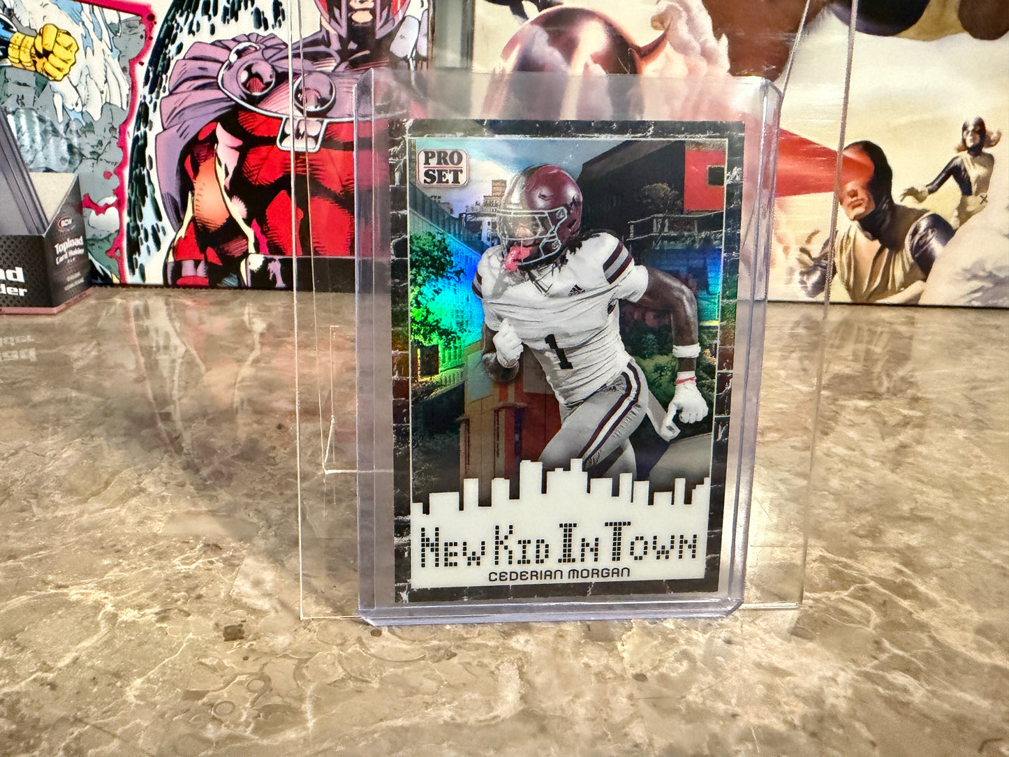 2026 Leaf Pro Set Metal Football Cederian Morgan Nee Kid In Town Black 1/2