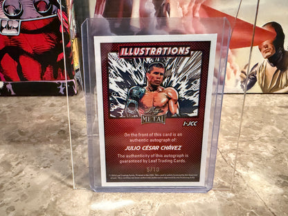 Julio Cesar Chavez 2026 Leaf Metal Ring Kings Illustrations Silver /10