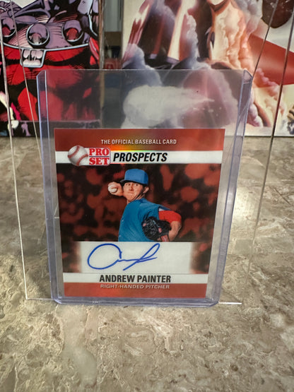 Andrew Painter 2026 Leaf Pro Set 1990 Mini Orange Prismatic 1/1 Autograph