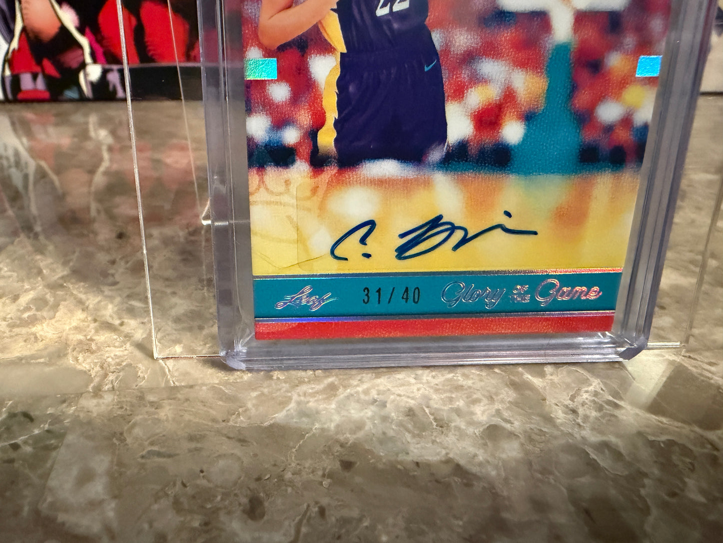 Cameron Brink 2025 Leaf Glory of the Game Basketball Court Queens Auto Silver /40