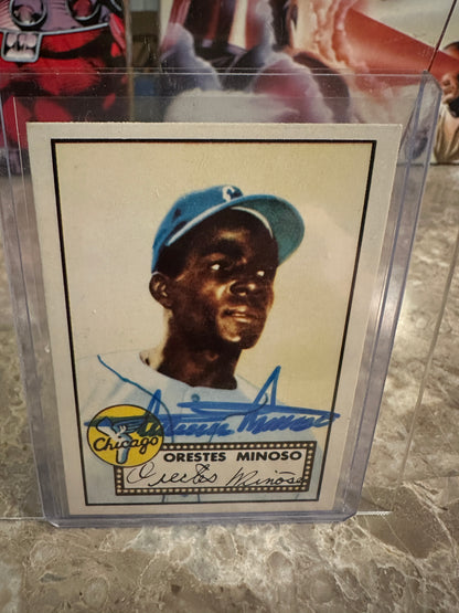 14 White Sox Signed Card Lot 1956-1989 Minnie Minoso Carlton Fisk Harold Baines
