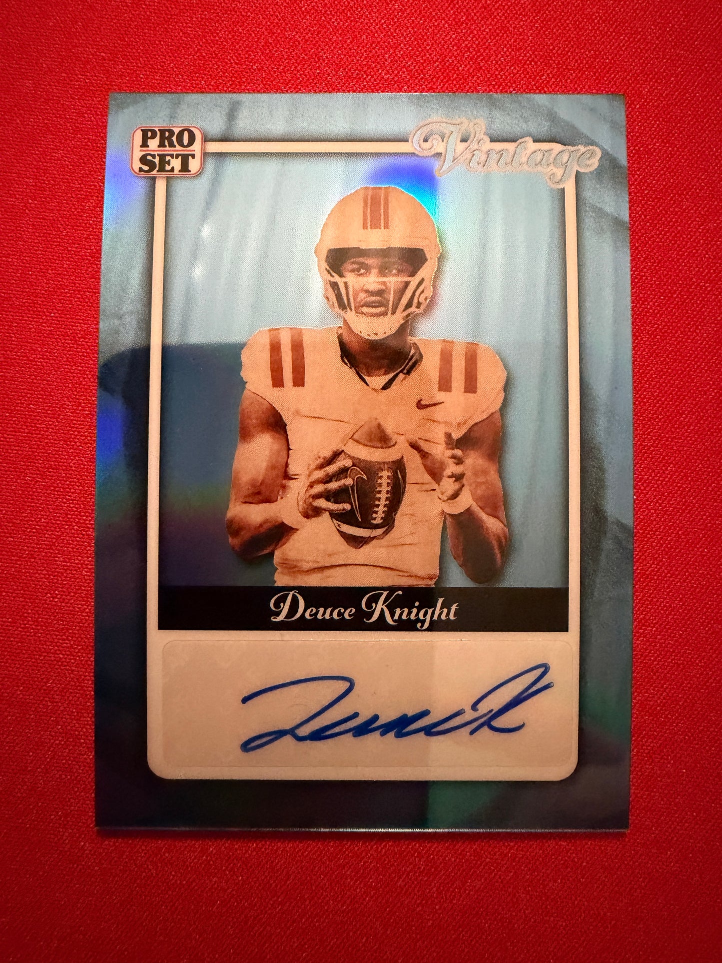 Deuce Knight 2026 Leaf Pro Set Metal Football Vintage Auto Platinum Bookend Lot