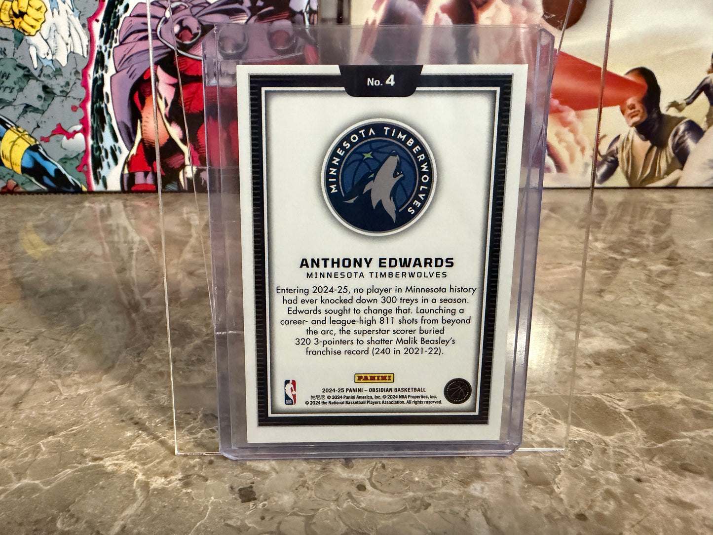 Anthony Edwards 2024-25 Panini Obsidian Basketball Black Color Blast SSP